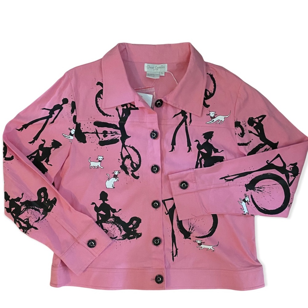 Pink Cotton-Blend Jacket